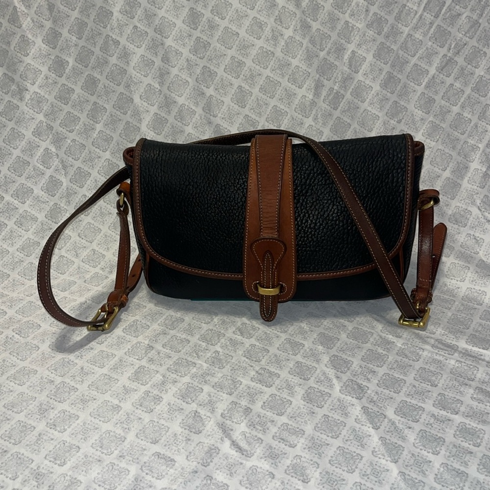 Dooney & Bourke Black and Brown Vintage Shoulder Bag
